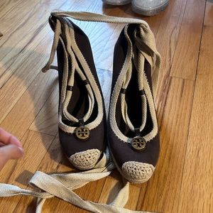 TORY BURCH ESPADRILLES HIGH HEEL WEDGES